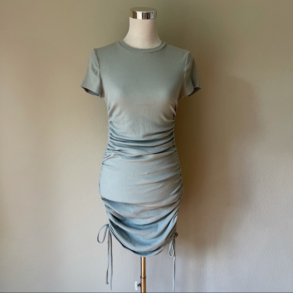 Toby Heart Ginger Mint Ribbed Bodycone Dress Size S - Picture 4 of 9